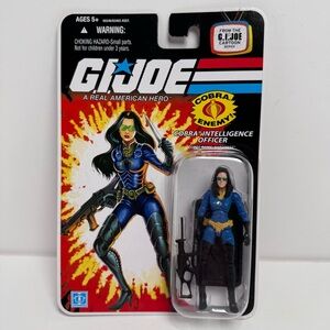 G.I. Joe Cobra Intelligence Officer Baroness Figure on Card